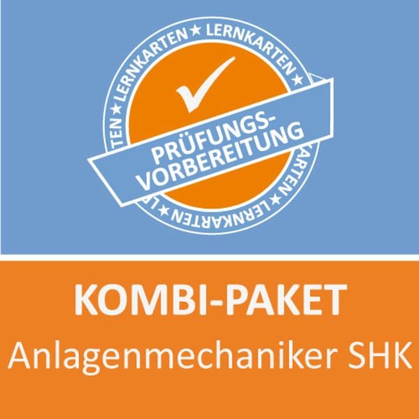 Kombi-Paket Anlagenmechaniker für Sanitär, Heizungs und Klimatechnik SHK Lernkarten