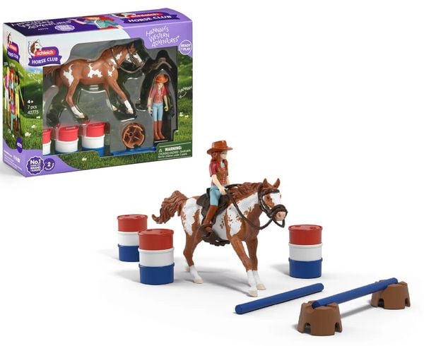 Schleich 42775 - Horse Club, Hannahs Western Abenteuer, 7-teilig, Spielset