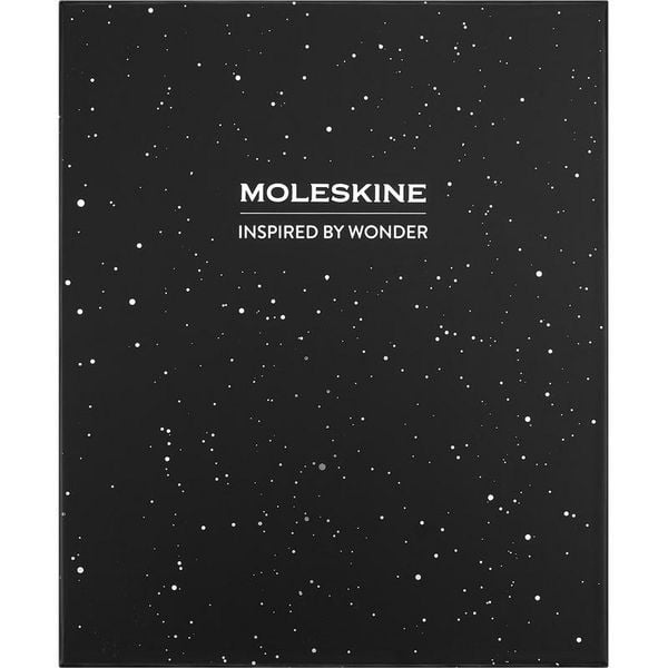 Moleskine Bundle Box Nasa-inspiriertes Notizbuch, L/A5, liniert, fester Einband, 2 Nasa-inspirierte Pins, 4 Nasa-inspirierte Blackwing Graphitstifte, wiederverwendbare Box