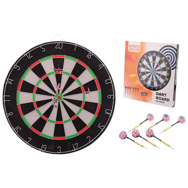 Dartscheibe mit 6 Steeldarts 450x20mm