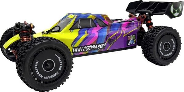 Absima 1:12 EP Buggy 'Neon Furry' 4WD BL RTR Purple Brushless 1:12 RC Modellauto Elektro Buggy Allradantrieb (4WD) RtR 2,4 GHz Inkl. Akku und Ladeger