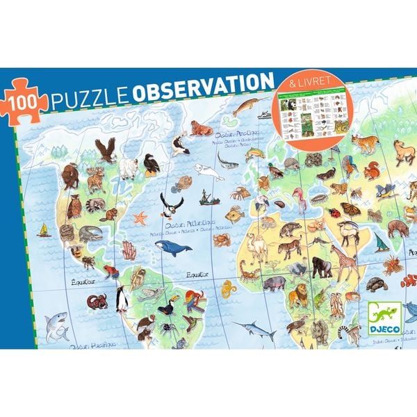 Wimmelpuzzle: Tiere der Erde - 100 Teile