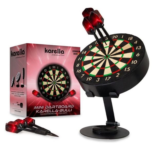 Karella Mini Dartboard Bulli inkl. 2 Satz Mini Darts