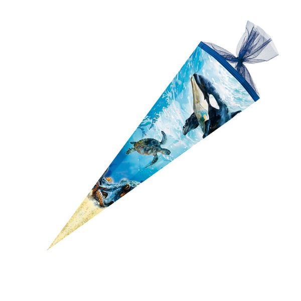 Nestler Schultüte Meereswelten eckig mit Tüllverschluss 85cm