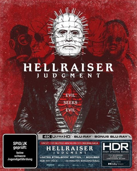 Hellraiser: Judgment - Steelbook Full Slip B - LImited Edition auf 999 Stück (4K Ultra HD) (+ Blu-ray + Bonus-Blu-ray)