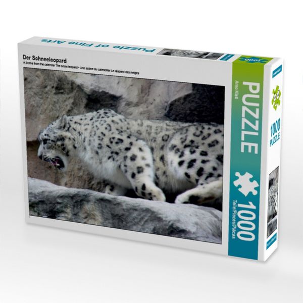 CALVENDO Puzzle Der Schneeleopard 1000 Teile Lege-Größe 64x48cm Foto-Puzzle für glückliche Stunden