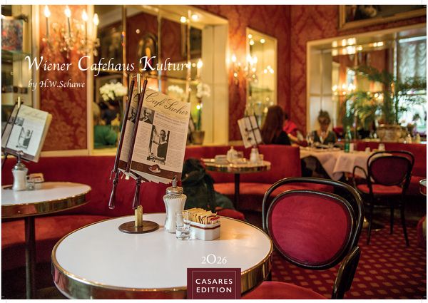 Wiener Caféhaus Kultur Kalender 2026 – Wandkalender Fotokalender Österreich Kalender Alpenländer 24x35cm Historische & Kulturelle Kaffeehaus Mo