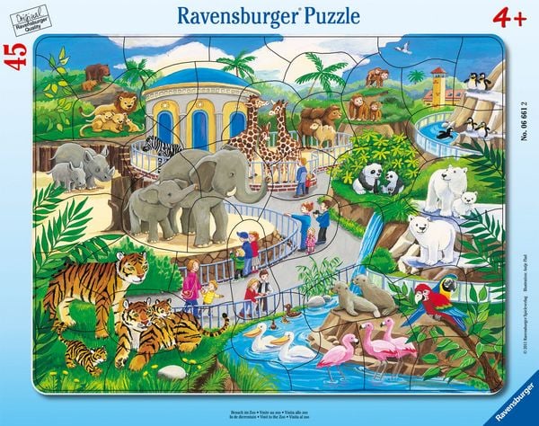 Rahmenpuzzle Besuch im Zoo 45 Teile