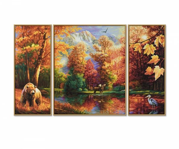 Malen nach Zahlen - Indian Summer (Triptychon)