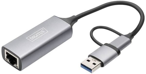 Digitus DN-3028 Netzwerkadapter 2.5 GBit/s USB, USB-A (USB 3.0), USB-A (USB 3.1 Gen 1), USB-A (USB 3.2 Gen 1), USB-A