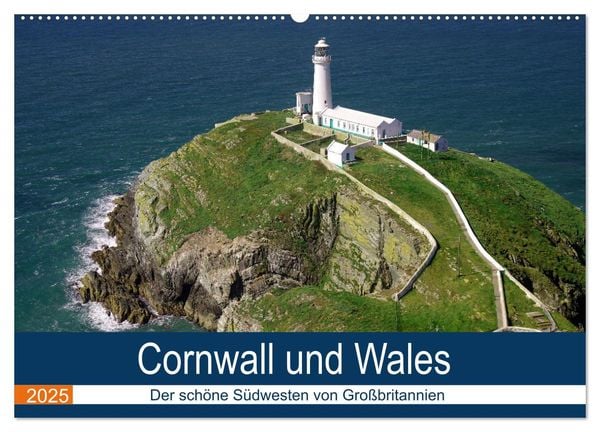 Cornwall und Wales (Wandkalender 2025 DIN A2 quer), CALVENDO Monatskalender