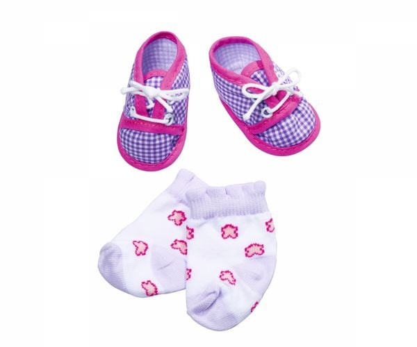 Puppenzubehör New Baby Born Schuhe und Socken 4fach sortiert