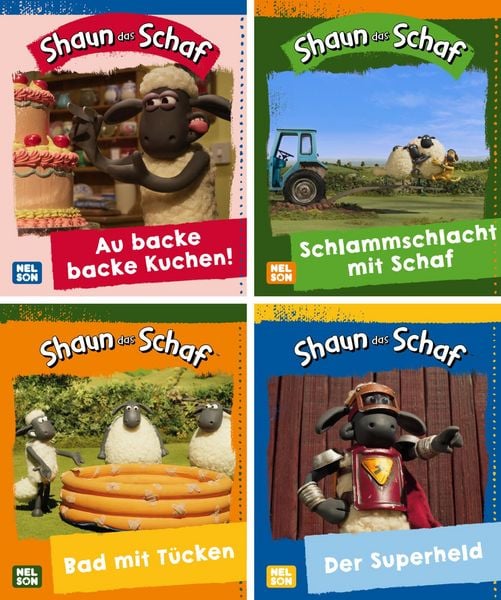 Nelson Mini-Bücher: 4er Shaun das Schaf 1-4