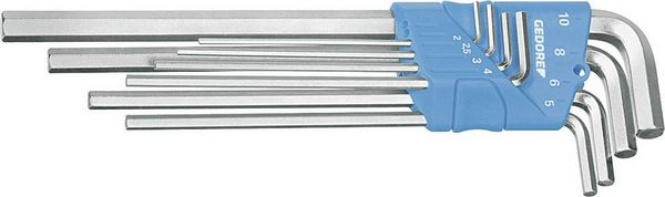 Gedore 1543555 Innen-Sechskant Winkelschraubendreher-Set 5/64 Zoll, 3/32 Zoll, 1/8 Zoll, 5/32 Zoll, 3/16 Zoll, 7/32 Zoll, 1/4