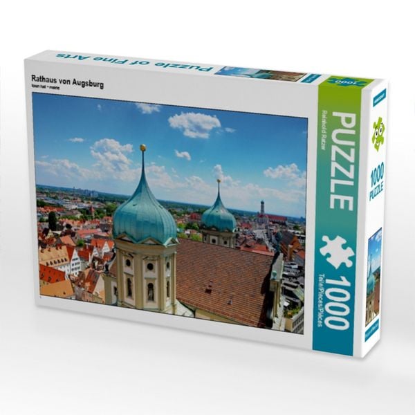 CALVENDO Puzzle Rathaus von Augsburg 1000 Teile Lege-Größe 64x48cm Foto-Puzzle für glückliche Stunden