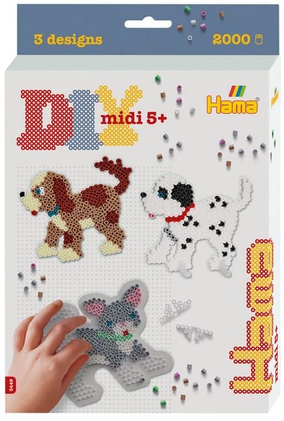 Hama® Bügelperlen kleine Geschenkpackung Hund und Katze.