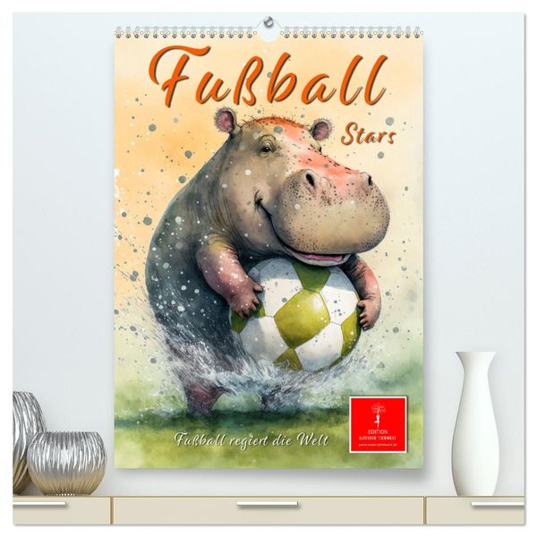 Fußball Stars - Fußball regiert die Welt (hochwertiger Premium Wandkalender 2025 DIN A2 hoch), Kunstdruck in Hochglanz