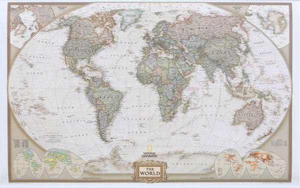 National Geographic Weltkarte als Poster
