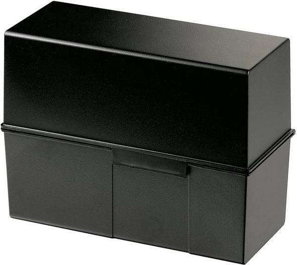 HAN Karteikasten 975-13 Karteibox Schwarz max. Anzahl der Karten: 500 Karten DIN A5 quer