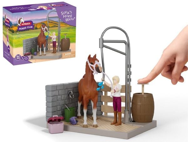 schleich® 42792 - Horse Club, Sofias Horse Wash, Sofias Pferdewaschplatz, 26-teilig, Spielset