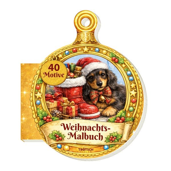 TRÖTSCH - Malbuch Weihnachts-Malbuch Kugelform Ab 3 Jahren