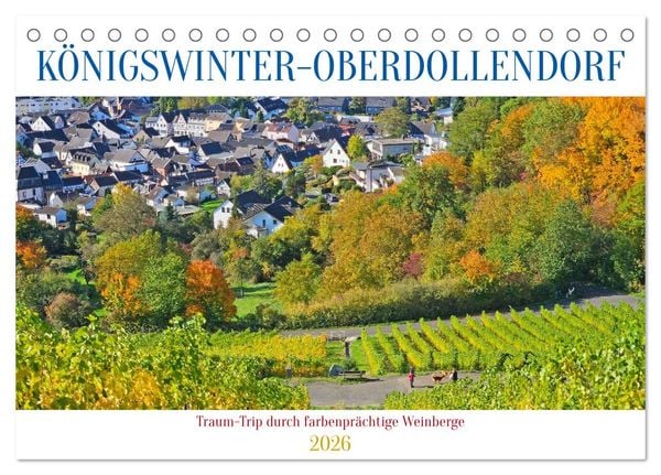 Königswinter-Oberdollendorf – Traum-Trip durch farbenprächtige Weinberge (Tischkalender 2026 DIN A5 quer), CALVENDO Monatskalender
