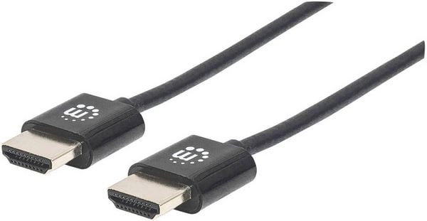 Manhattan HDMI Anschlusskabel HDMI-A Stecker, HDMI-A Stecker 0.50 m Schwarz 394406 4K UHD, Audio Return Channel HDMI-Kabel