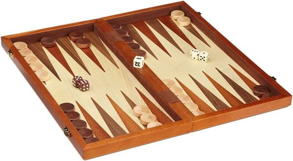 Schach Backgammon Dame Set, Feld 43 mm, magnetisch
