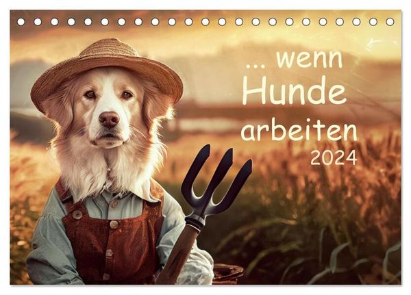 Wenn Hunde arbeiten (Tischkalender 2025 DIN A5 quer), CALVENDO Monatskalender