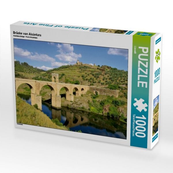 CALVENDO Puzzle Brücke von Alcántara 1000 Teile Puzzle quer 1000 Teile Lege-Größe 64 × 48 cm Foto-Puzzle für glückliche Stunden