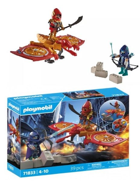 PLAYMOBIL 71833 Helden-Drohne gegen bösen Ninja