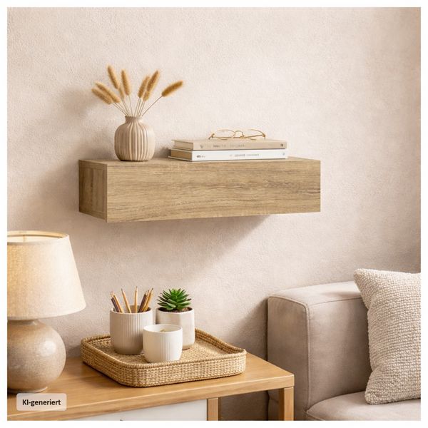HTI-Living Wandregal mit Schublade 40 cm Sonoma Wandregal mit Schublade 40 cm Sonoma
