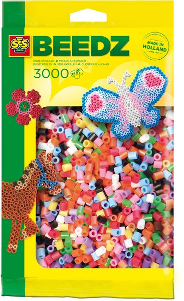 SES Creative - Bügelperlen 3000 Stück Basicmix