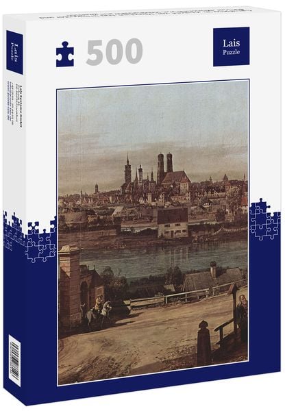 Lais Puzzle Canaletto (I) -Ansicht von München, Das Brückentor und die Isar, München von Heidhausen aus gesehen 500 Teile
