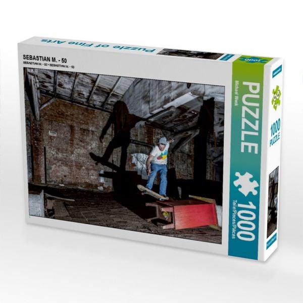 CALVENDO Puzzle Skaten mit Licht und Schatten 1000 Teile Puzzle quer 1000 Teile Lege-Größe 64 × 48 cm Foto-Puzzle für glückliche Stunden
