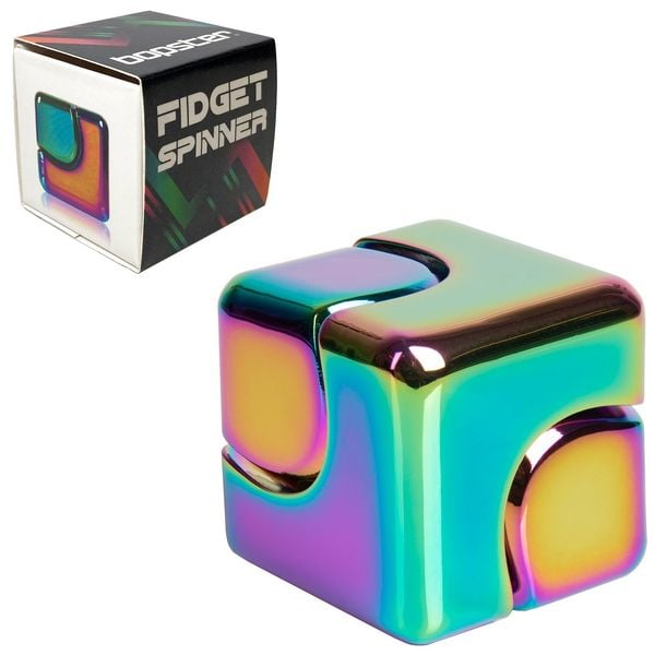 Fidget Spinner Cube - Multicoloured Metallic - Ein hochwertiger 360° Fidget Sp