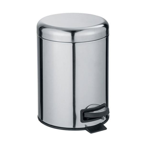 Kosmetik Treteimer Mod. Leman Edelstahl Glänzend 5L, mit herausnehmbarem Einsatz