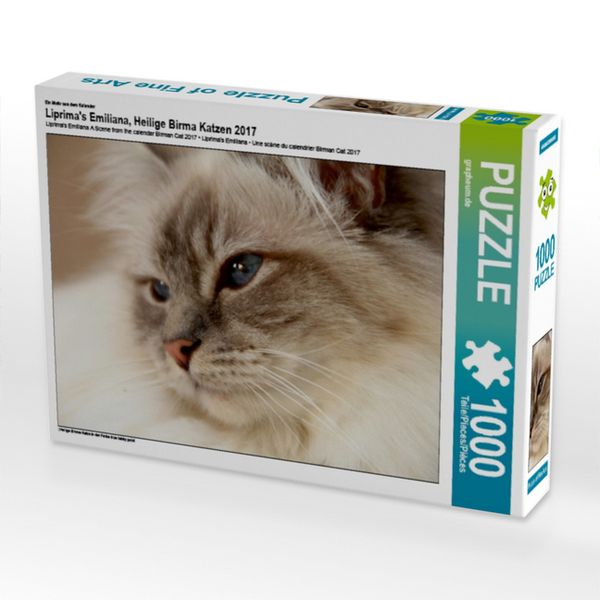 CALVENDO Puzzle Liprima's Emiliana, Ein Motiv aus dem Kalender Heilige Birma Katzen 2017 1000 Teile Lege-Größe 64x48cm Foto-Puzzle für glückliche Stunden