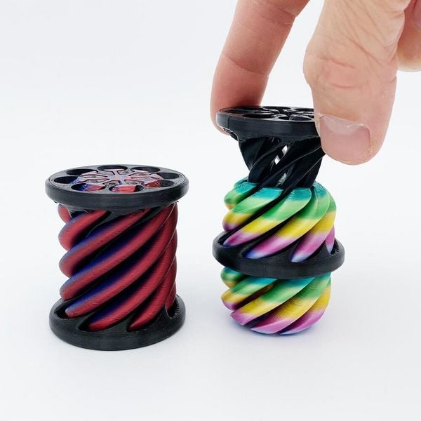 Twisty Fidget, Zylinder, mehrfach sortiert, Farbe nicht wählbar