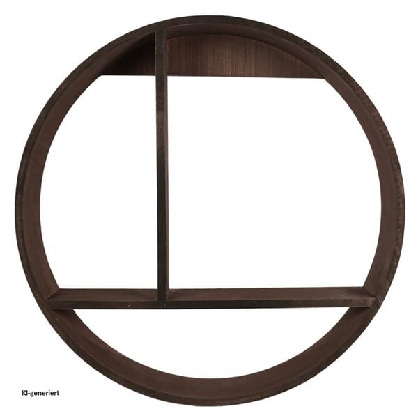 HTI-Living Wandregal Ø 37 cm Holz Dunkelbraun Wandregal Ø 37 cm Holz Dunkelbraun
