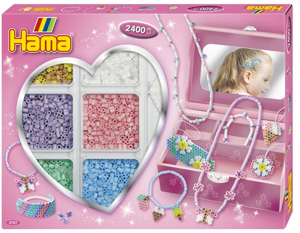 Hama® Bügelperlen Kreativbox Schmuck Pink.