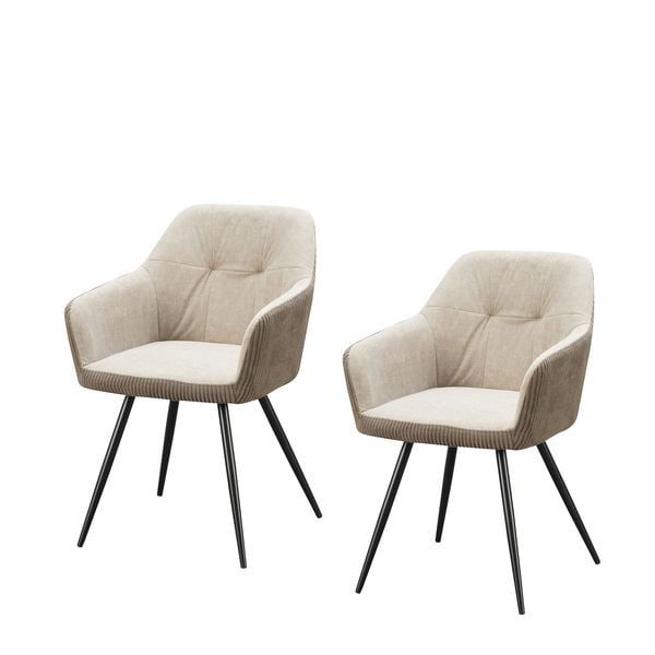HTI-Living Stuhl Joschka Taupe 2er Set Stuhl Joschka Taupe 2er Set
