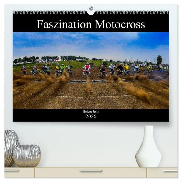 Blickpunkte Motocross (hochwertiger Premium Wandkalender 2026 DIN A2 quer), Kunstdruck in Hochglanz