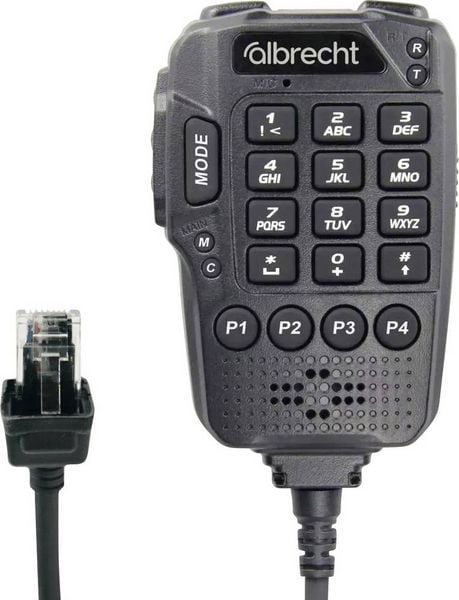 Albrecht Ansteck Sprach-Mikrofon Multifunktionales Mikrofon für AE 5900 Mini SSB