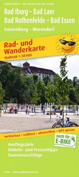 Publicpress Rad- und Wanderkarte Bad Iburg, Bad Laer, Bad Rothenfelde, Bad Essen, Sassenberg, Warendorf 1:50.000