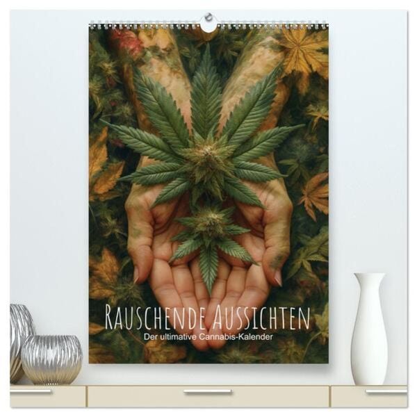 Rauschende Aussichten - Der ultimative Cannabis-Kalender (hochwertiger Premium Wandkalender 2025 DIN A2 hoch), Kunstdruck in Hochglanz