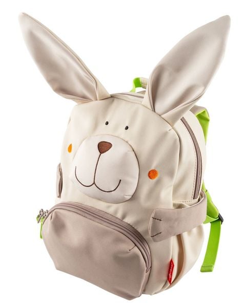 Sigikid 25437 - Rucksack Hase mit 3D-Details, beige, Kinderrucksack