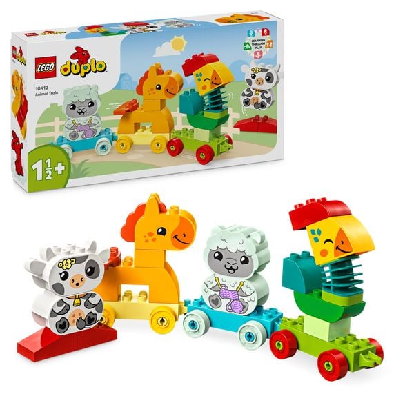 LEGO DUPLO 10412 Tierzug, Spielzeug ab 1 Jahr, Montessori Spielzeug
