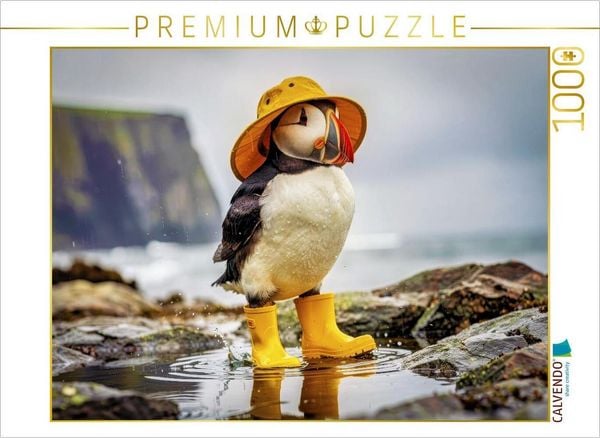 CALVENDO Puzzle Ein Motiv aus dem Kalender Lustige Papageientaucher 1000 Teile Lege-Größe 64x48cm Foto-Puzzle für glückliche Stunden