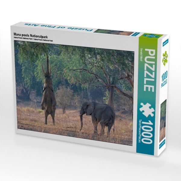 CALVENDO Puzzle Mana pools Nationalpark 1000 Teile Lege-Größe 64x48cm Foto-Puzzle für glückliche Stunden